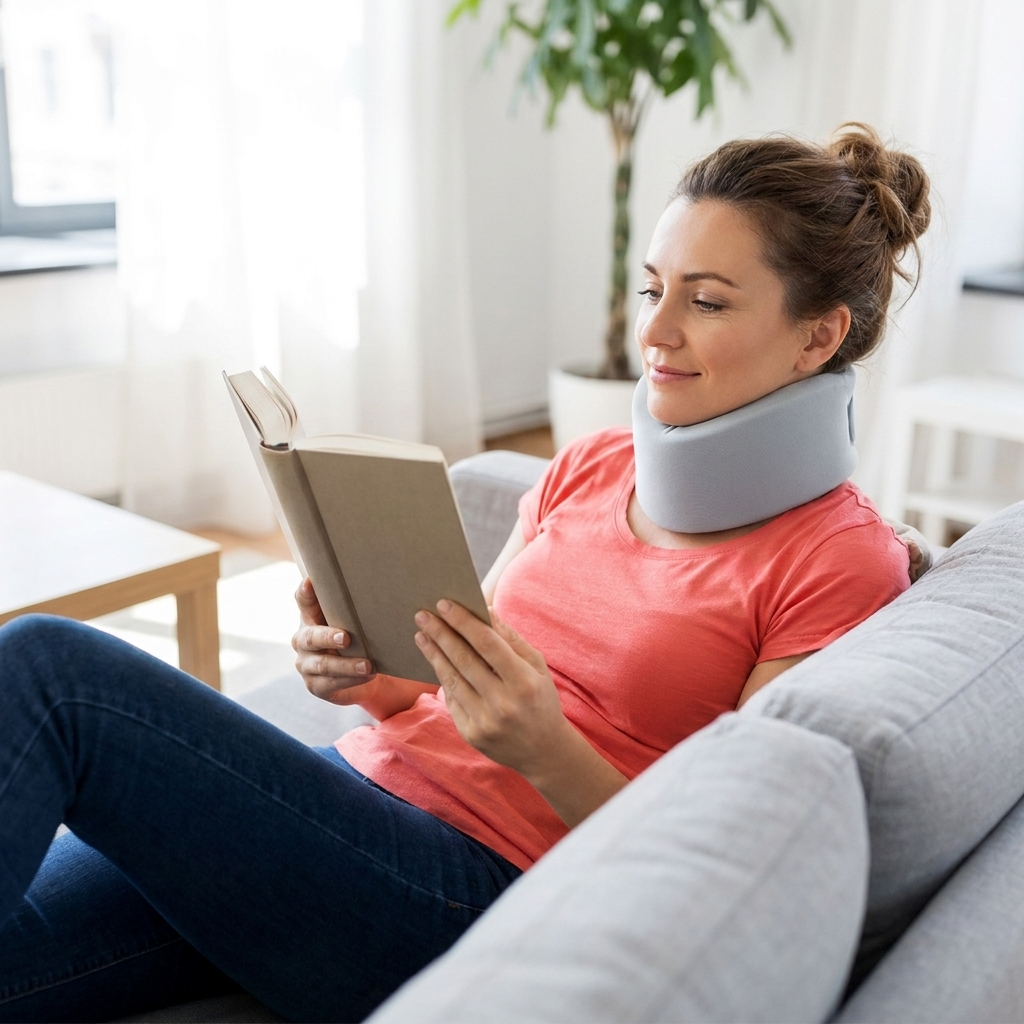 Neck support for the quiet part of the day