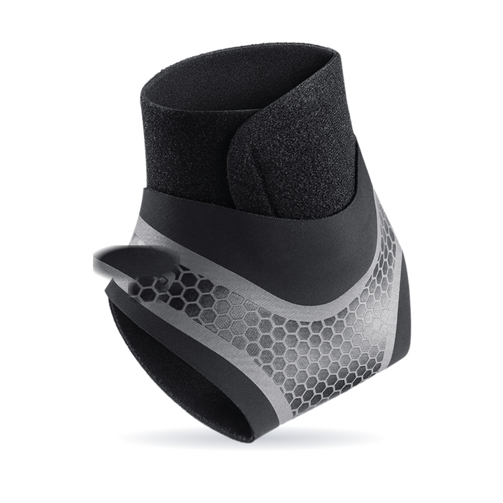 Black ankle support brace with honeycomb panel