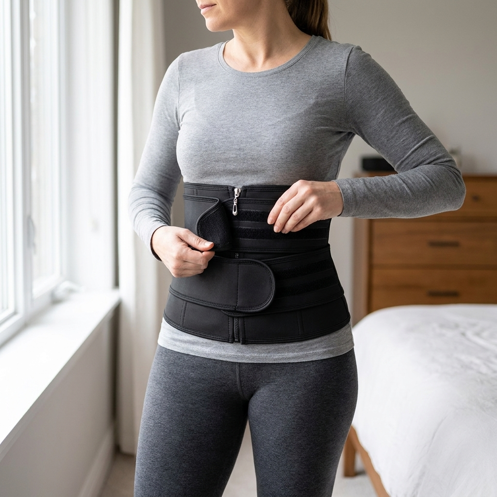Waist trainer fastened in a few seconds