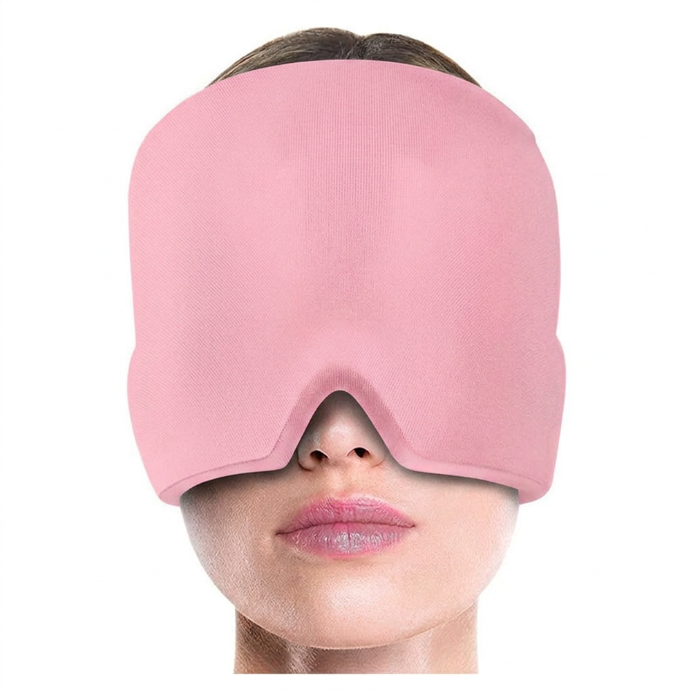 Cooling Gel Head Wrap Cap for Hot and Cold Use in pink