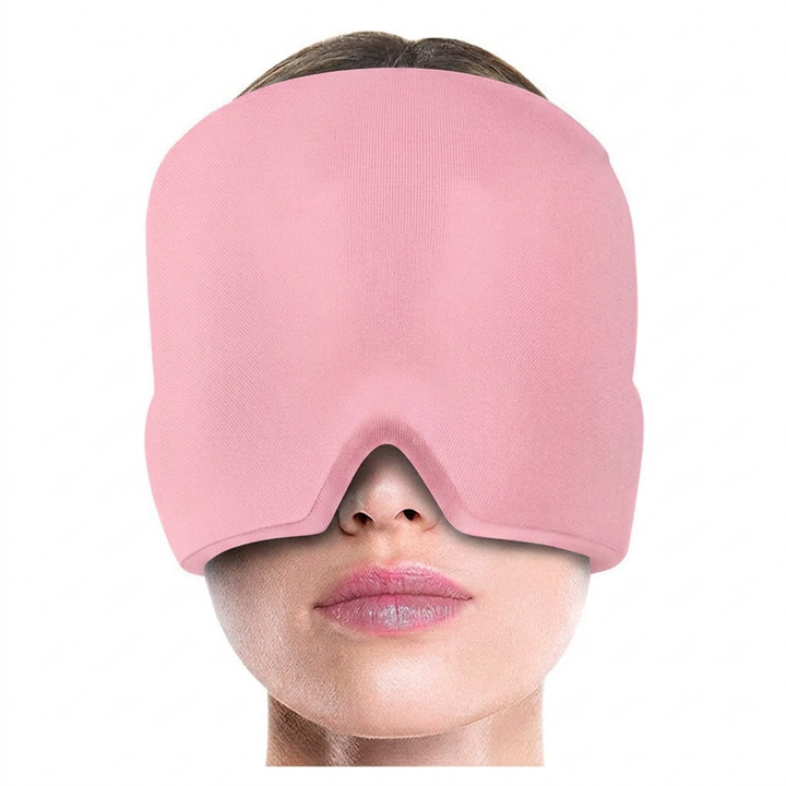 Cooling Gel Head Wrap Cap for Hot and Cold Use in pink
