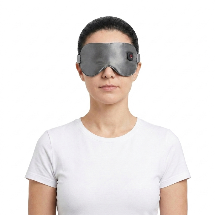 Heated Eye Mask with Adjustable Strap in new gray