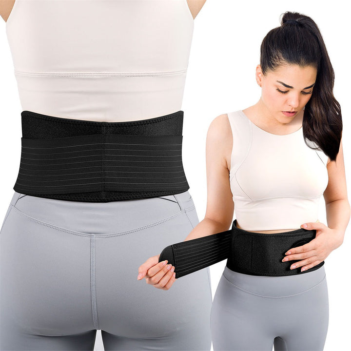 Adjustable lumbar belt side straps
