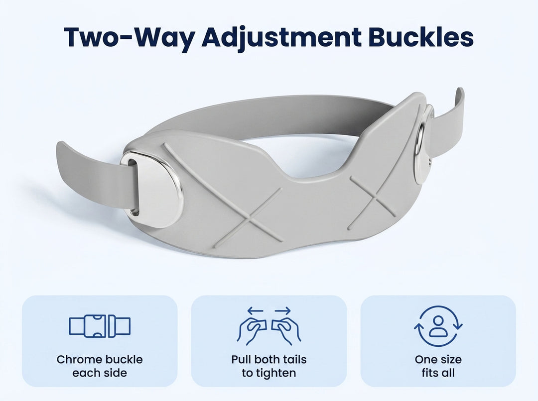 Two-way adjustment buckles on the patella strap