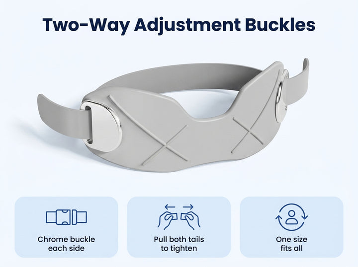 Two-way adjustment buckles on the patella strap