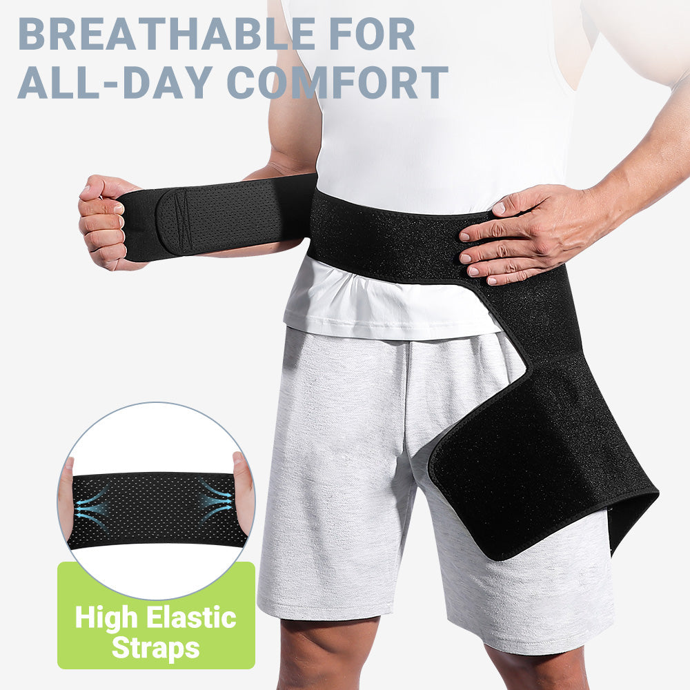 Thigh Compression Sleeve with Adjustable Hip Support