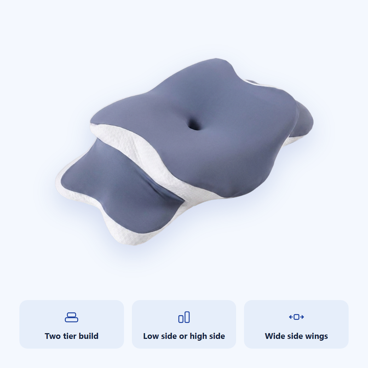 Two heights in one orthopedic pillow