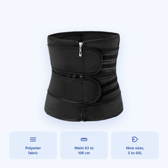 Waist trainer size range and polyester fabric
