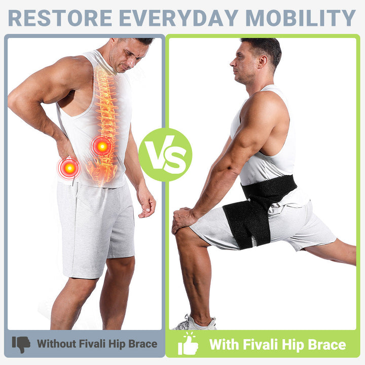 Thigh Compression Sleeve with Adjustable Hip Support
