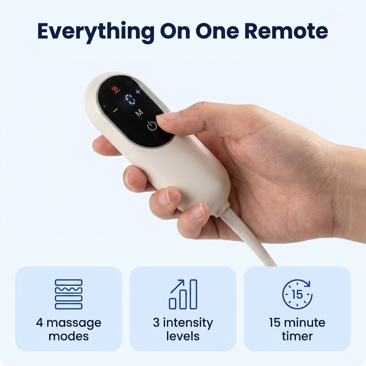 Handheld remote with display and buttons