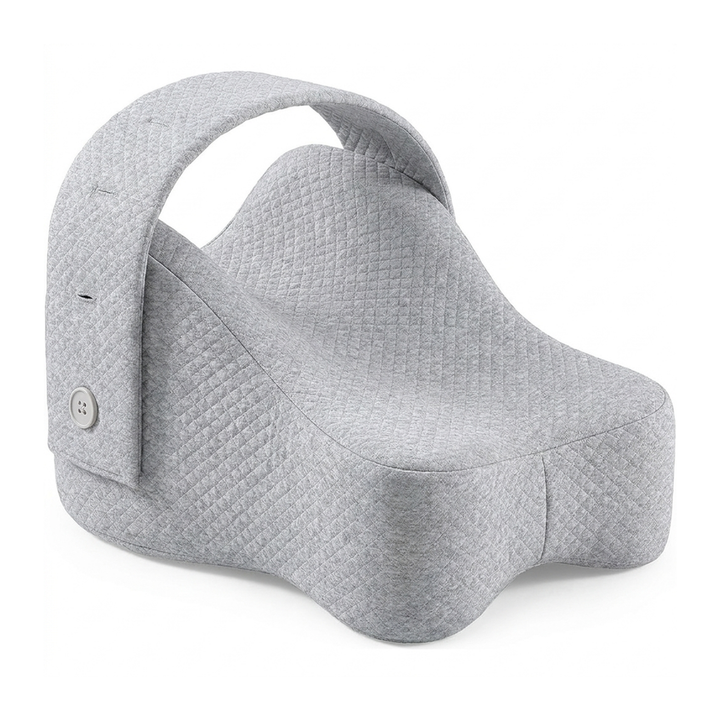 Knee Pillow with Adjustable Button Strap in grey
