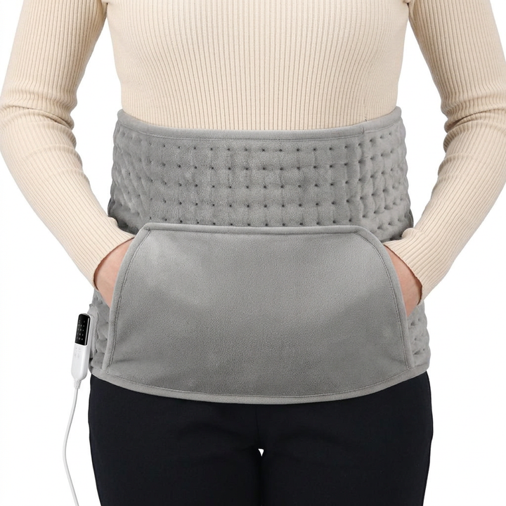 Electric Heating Pad Belt with 10 Heat Settings and Pocket
