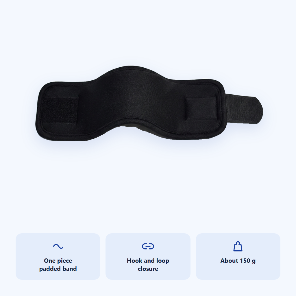 A cervical brace that wraps and fastens in one move