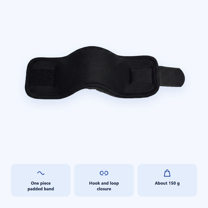 A cervical brace that wraps and fastens in one move