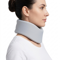 Adjustable Neck Brace Support Collar with Soft Padding in grey
