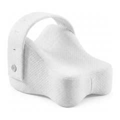 Knee Pillow with Adjustable Button Strap in white