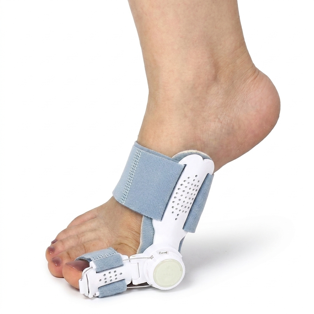 Bunion corrector toe splint worn on the foot