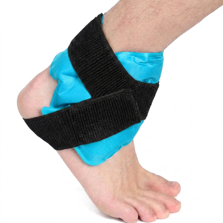 Reusable Gel Ice Pack Wrap for Ankle and Wrist in sky blue