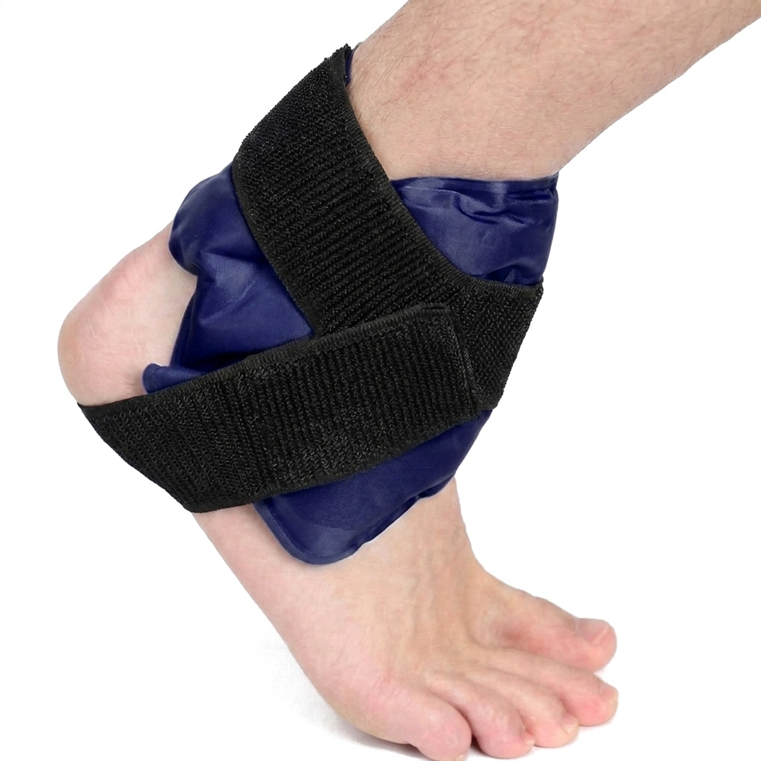 Reusable Gel Ice Pack Wrap for Ankle and Wrist in navy blue