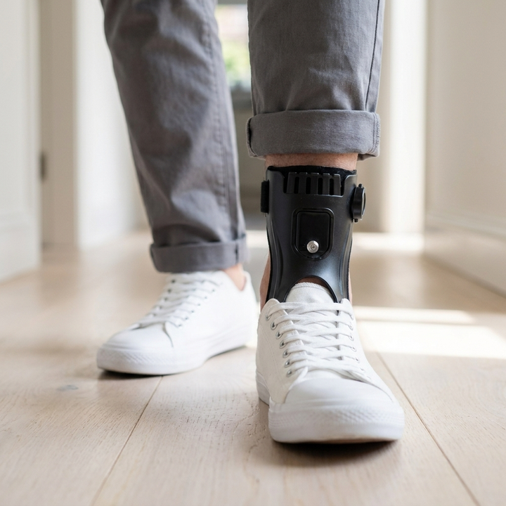 This drop foot brace wears inside your shoe