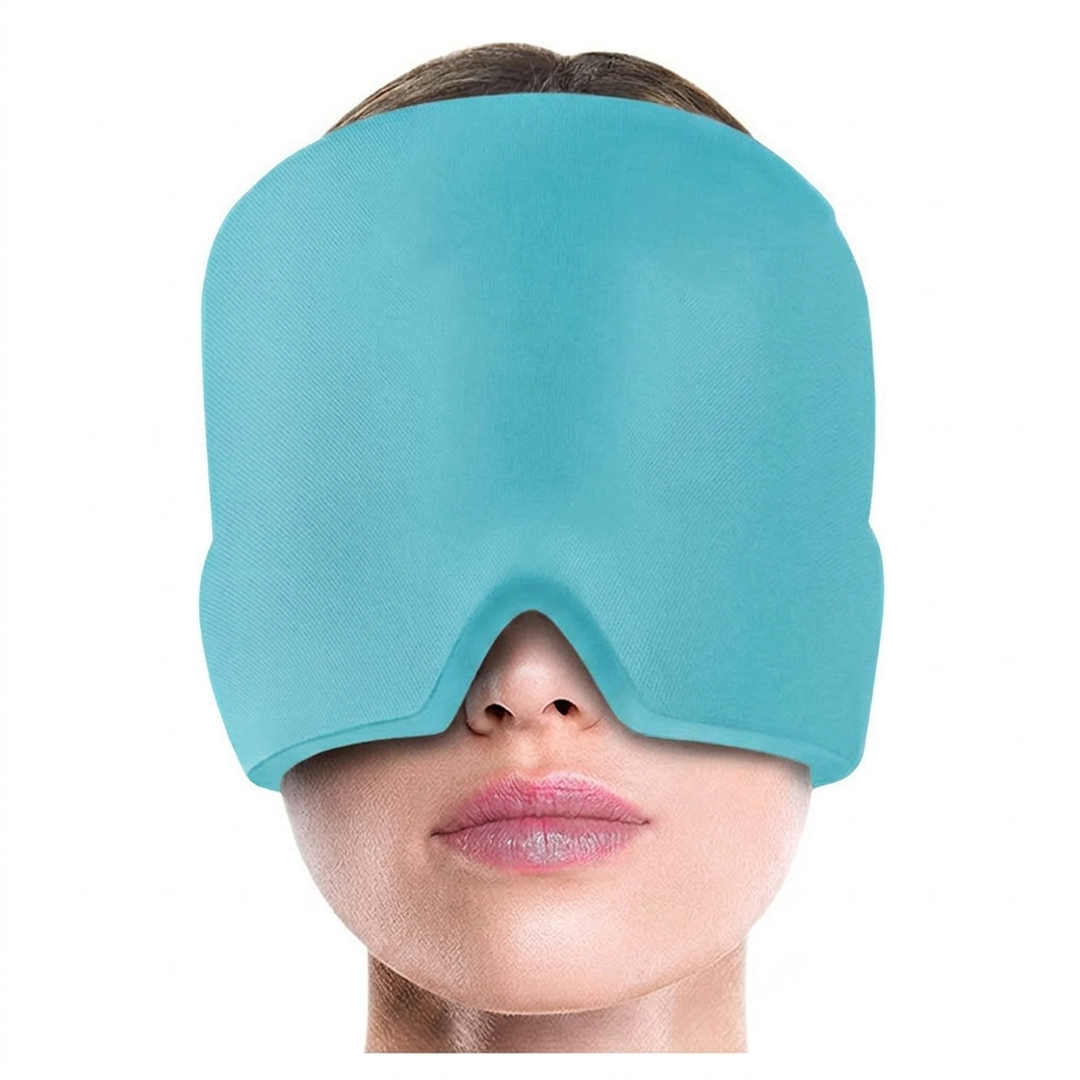 Cooling Gel Head Wrap Cap for Hot and Cold Use in blue