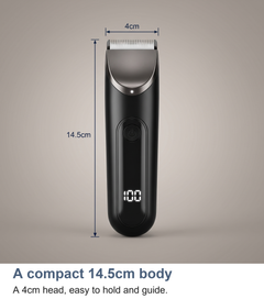 Body trimmer measured at 14.5cm long with a 4cm head