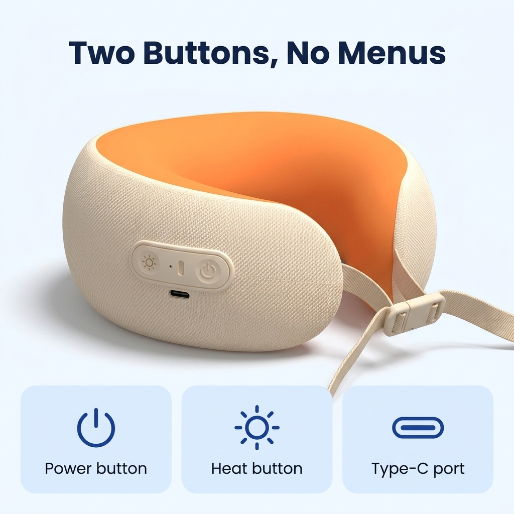 Power button, heat button and Type-C port