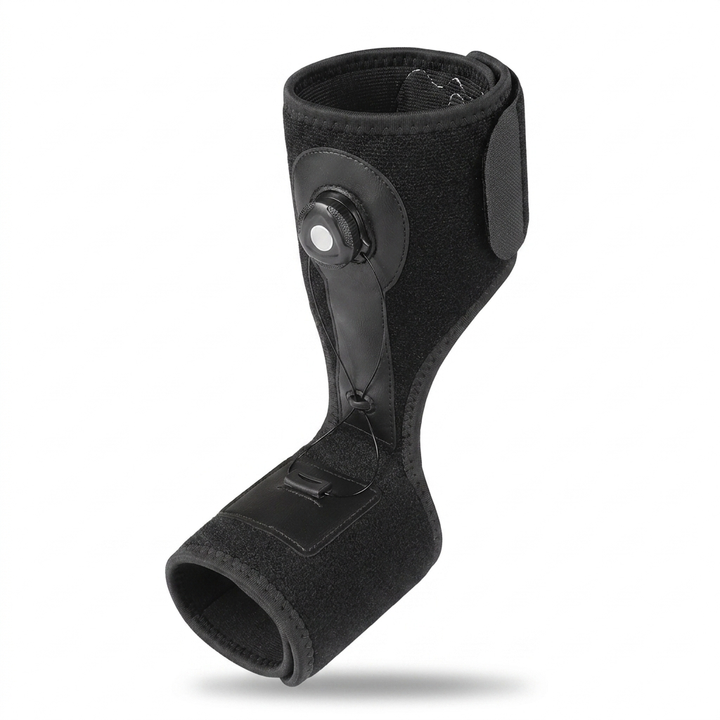 Adjustable ankle support brace in black