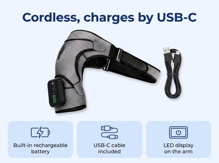 Cordless, charges by USB-C