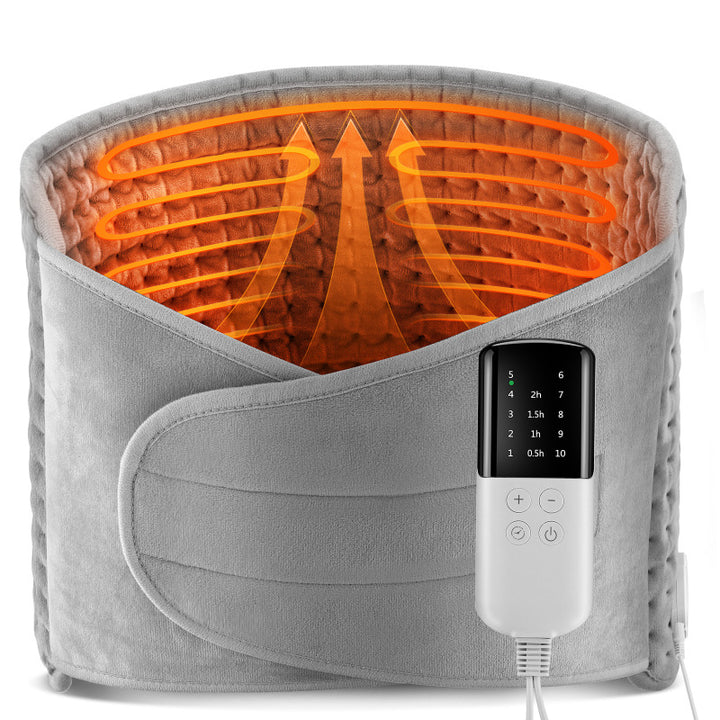 Electric Heating Pad Belt with 10 Heat Settings and Pocket
