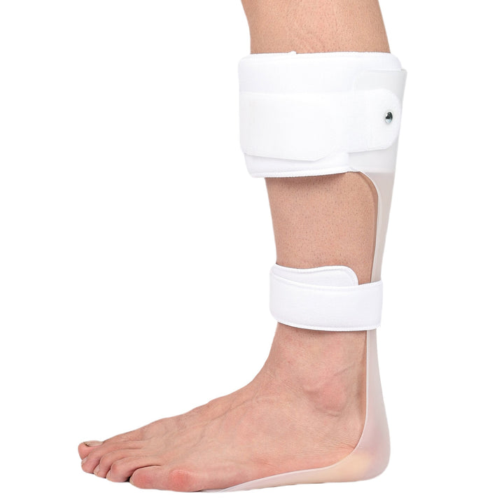drop foot support brace white moulded AFO with two padded straps