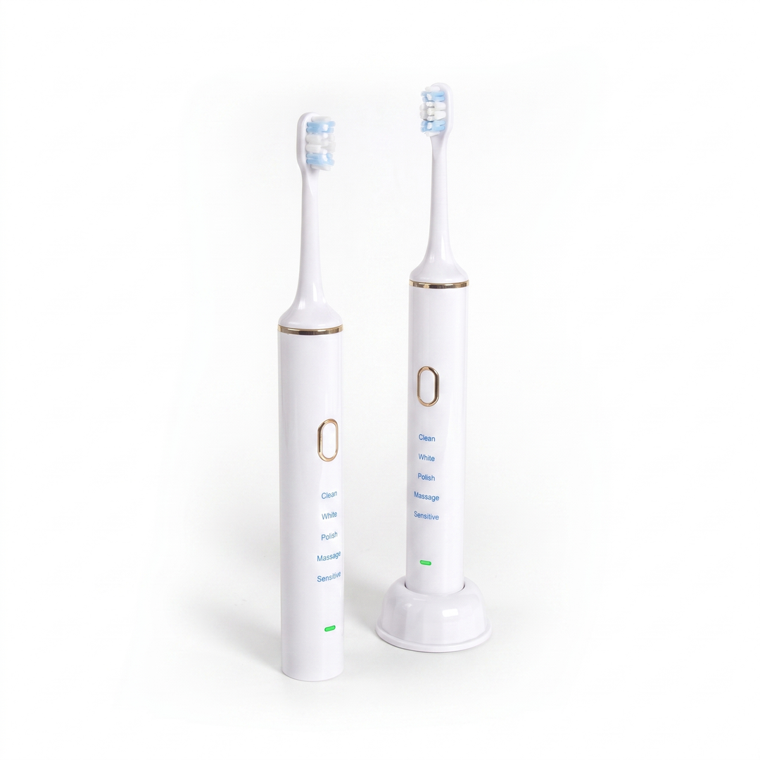 LED sonic electric toothbrush white