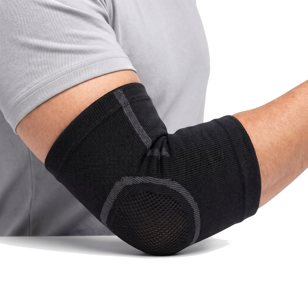 elbow support sleeve worn