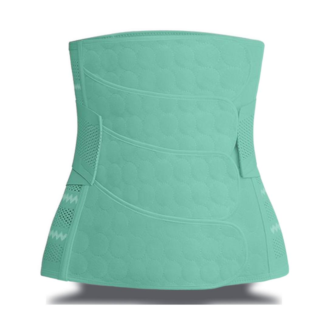 Postpartum Belly Band Abdominal Binder with Four Adjustable Straps in mint green