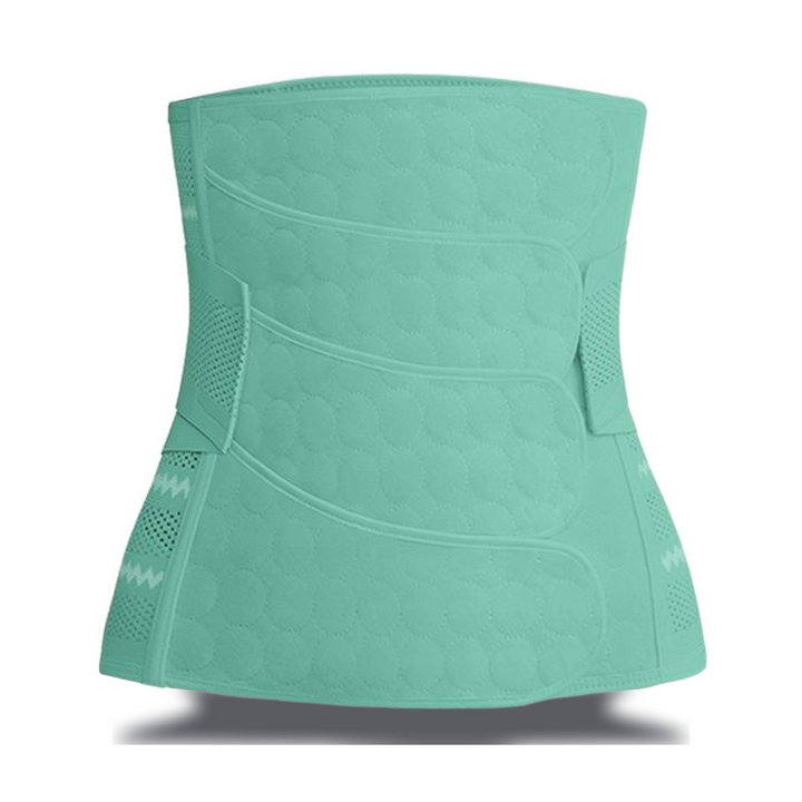 Postpartum Belly Band Abdominal Binder with Four Adjustable Straps in mint green
