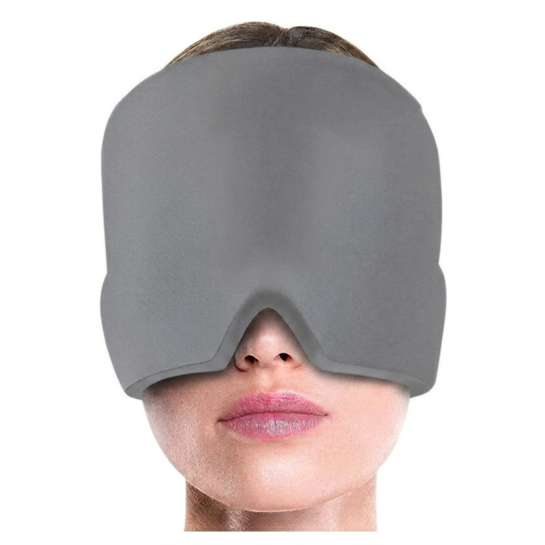 Cooling Gel Head Wrap Cap for Hot and Cold Use in grey