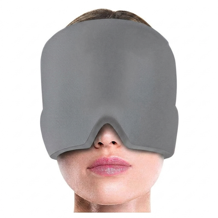 Cooling Gel Head Wrap Cap for Hot and Cold Use in grey