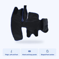 Foot calf and leg massager wrap opened flat