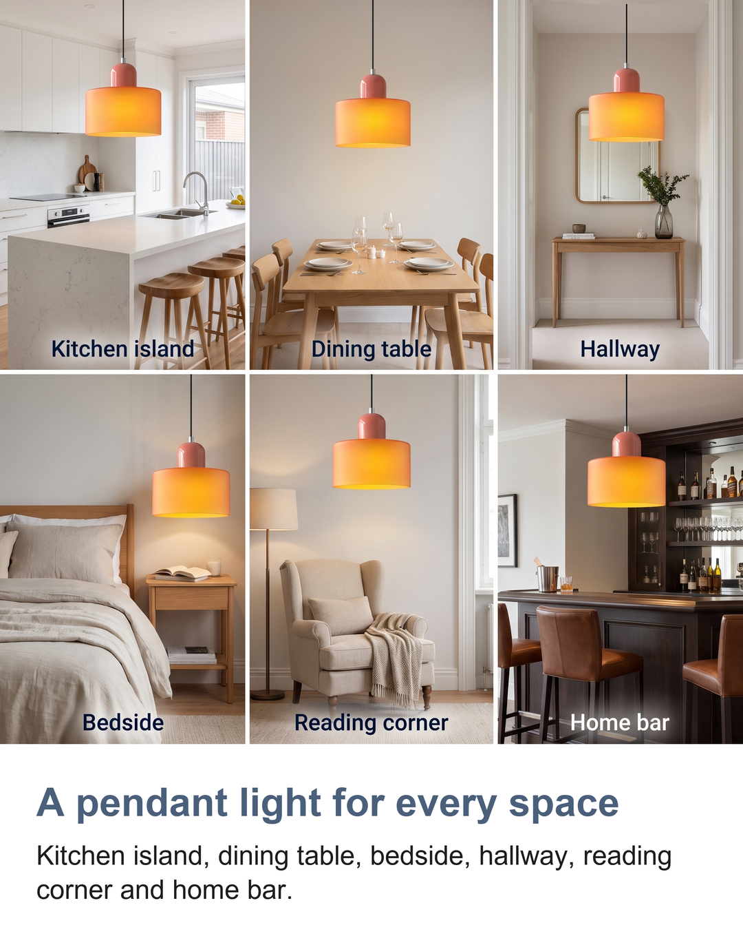 Coloured glass Bauhaus pendant light: A pendant light for every space