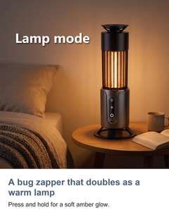 Rechargeable UV bug zapper lamp: A bug zapper that doubles as a warm lamp