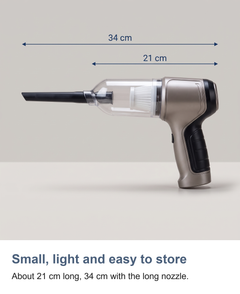 Cordless handheld car vacuum cleaner: Small, light and easy to store