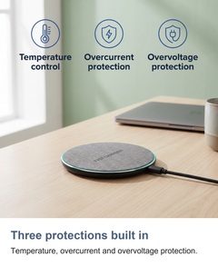 Fabric wireless charging pad: Three protections built in