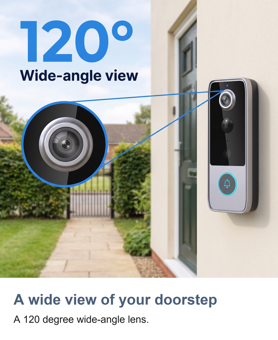 Wireless video doorbell camera: A wide view of your doorstep