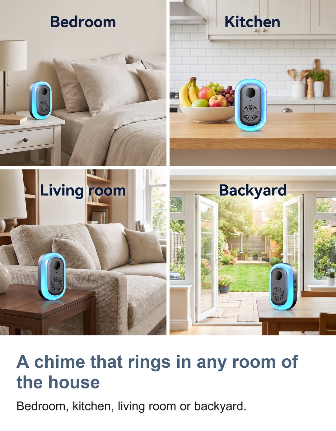 Wireless video doorbell camera: A chime that rings in any room of the house