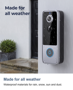 Wireless video doorbell camera: Made for all weather