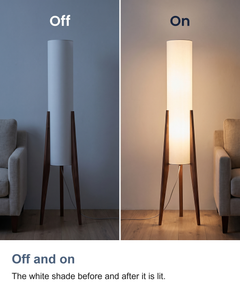 Tall cylinder floor lamp: Off and on
