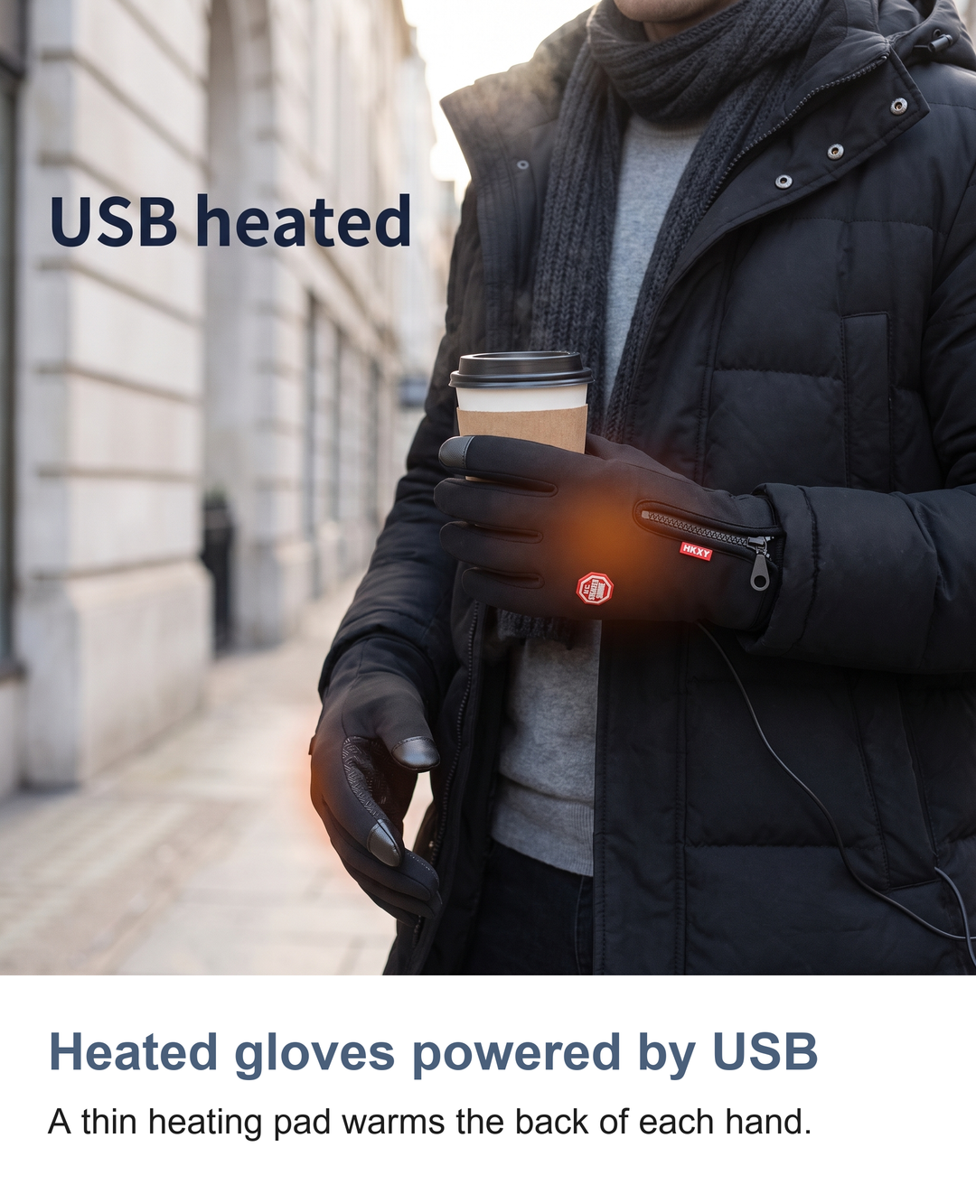 USB heated gloves: Heated gloves powered by USB