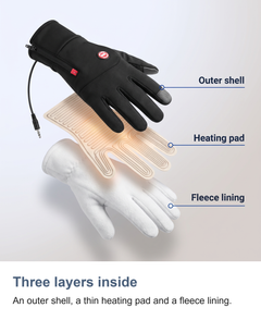 USB heated gloves: Three layers inside