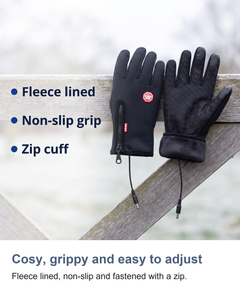USB heated gloves: Cosy, grippy and easy to adjust