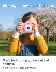 Kids digital camera with 2 inch screen: Made for birthdays, days out and holidays